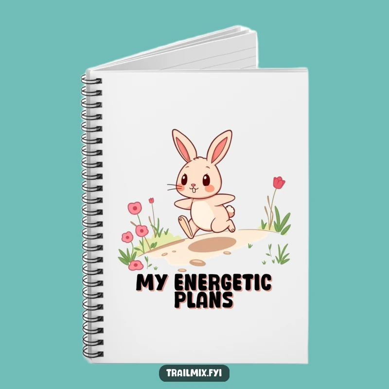 Funny Rabbit Trail Notebook: Energetic Hopper's Journal, Gift for Active Minds