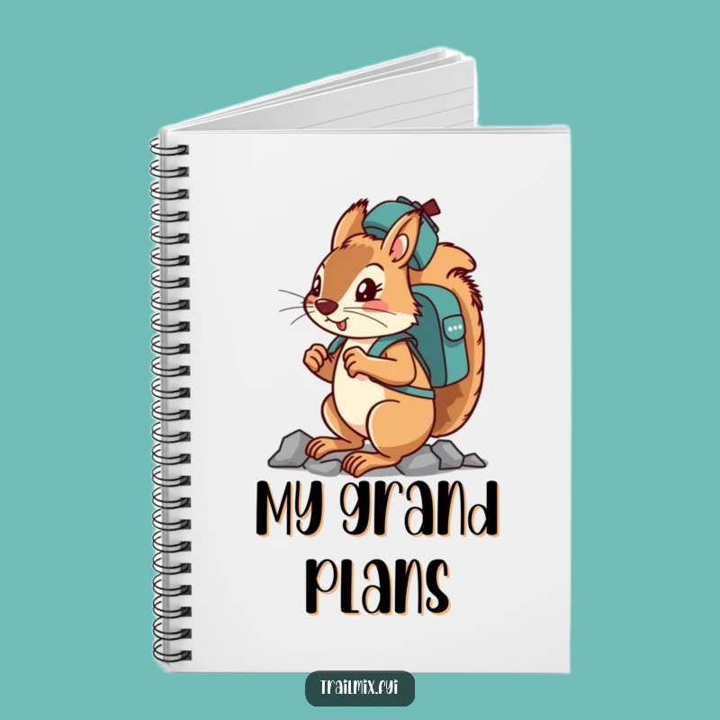 Funny Squirrel Climbing Notebook - Determined & Hilarious Journal Gift