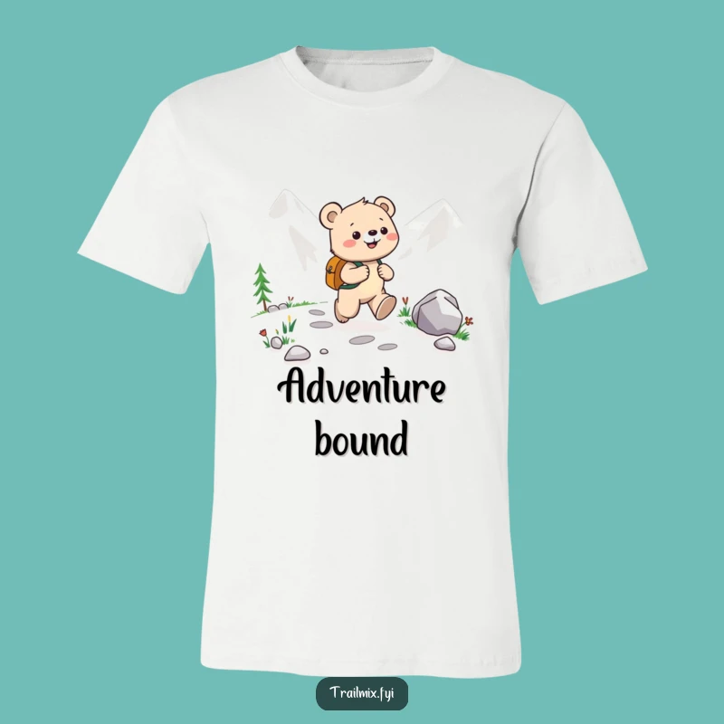 Funny Bear Cub Skipping T-Shirt: Joyful Mountain Trekker, Ideal Funny Gift