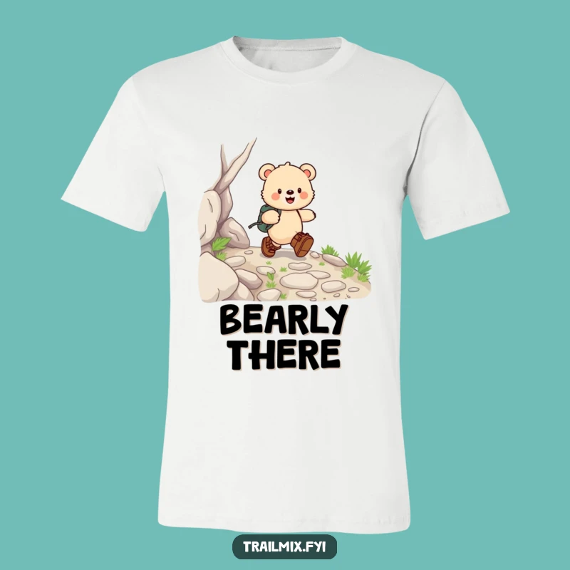 Funny Bear Cub Explorer T-Shirt: Happy Boots & Trail Fun Gift