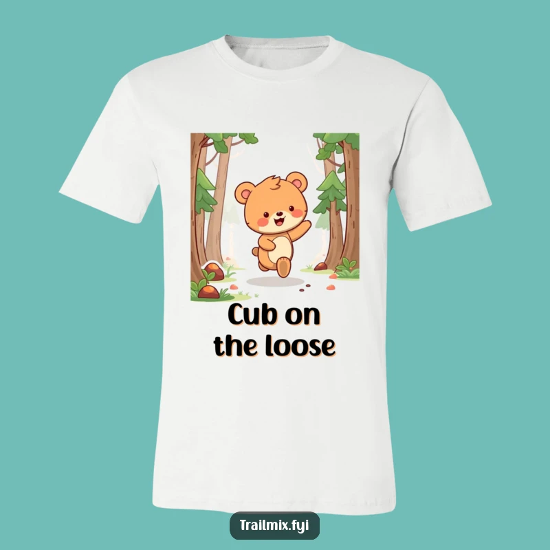 Funny Bear Cub Skipping T-Shirt: A Hilarious Gift for Joyful Explorers