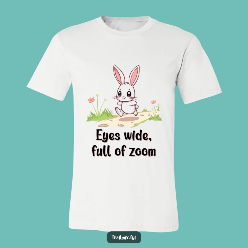 Funny Bunny Trail Hop T-Shirt - Playful & Hilarious Animal Graphic Tee