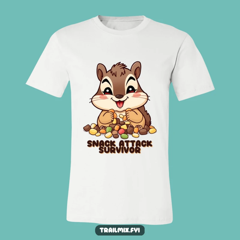 Funny Chipmunk Trail Mix Tee - Adorable Happy Character T-Shirt Gift