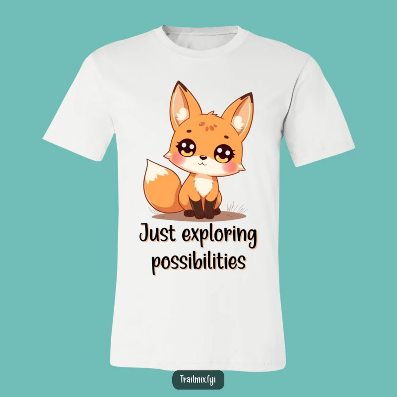 Funny Curious Fox T-Shirt: Wide-Eyed Wonder Tee, Ideal Funny Gift for Trail Goers