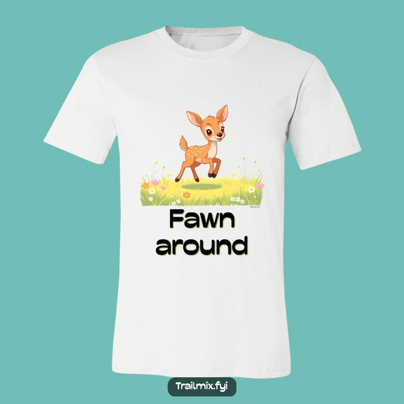 Funny Deer Fawn Bounding T-Shirt: A Hilarious Gift for Meadow Dreamers
