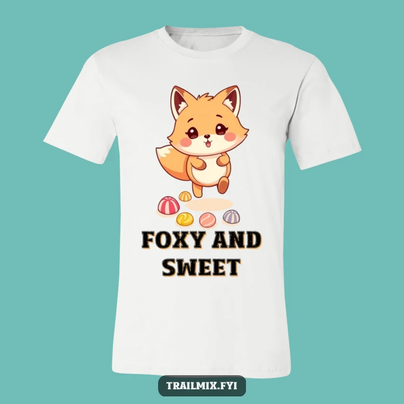 Funny Fox Candy Trail T-Shirt: Wear Your Sweetest Sense of Humor!