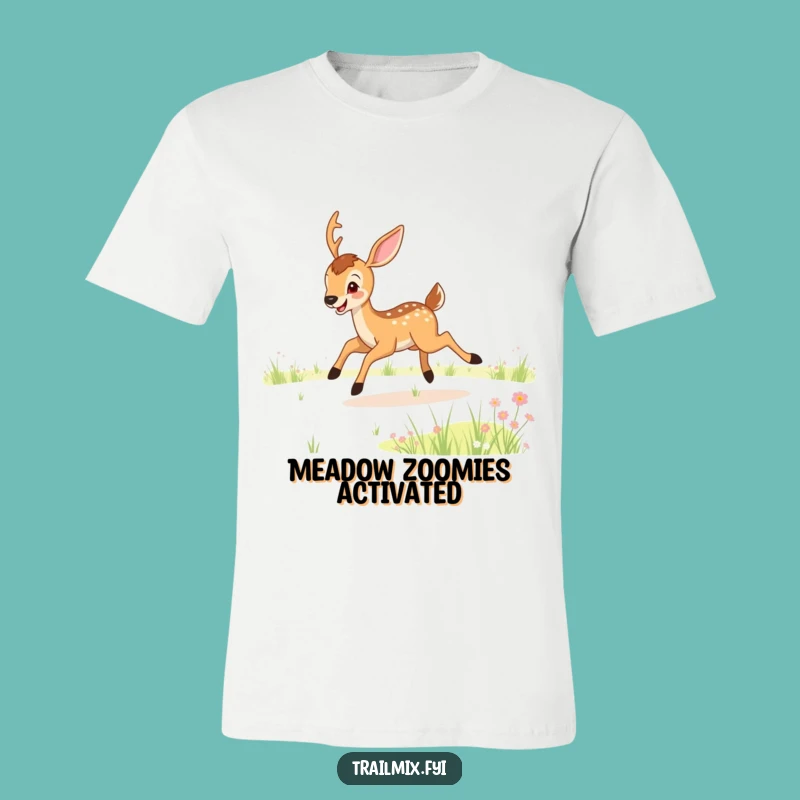Funny Deer Meadow Bound T-Shirt - Joyful Creature Tee Gift