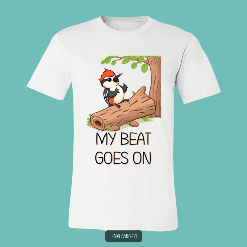 Funny Woodpecker Rhythm T-Shirt - Happy Bird Music Tee Gift