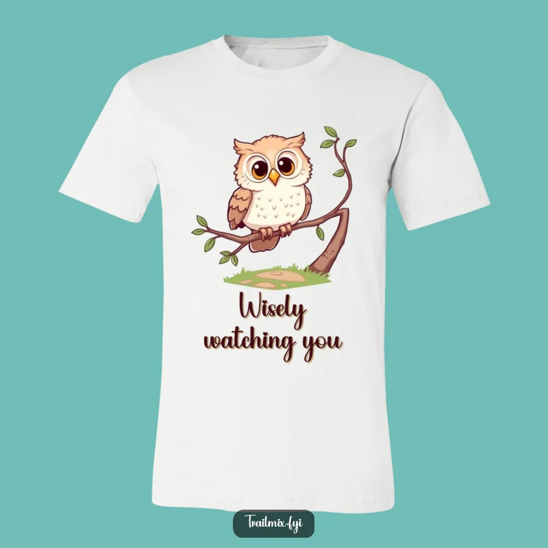 Funny Owl Observer T-Shirt - Curious Character Branch Perch Apparel Gift