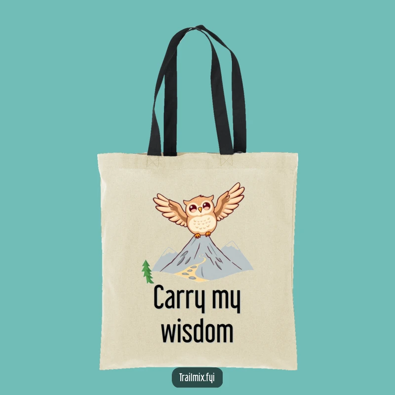 Funny Owl Soaring Tote Bag - Eco-Friendly & Joyful Trail Companion