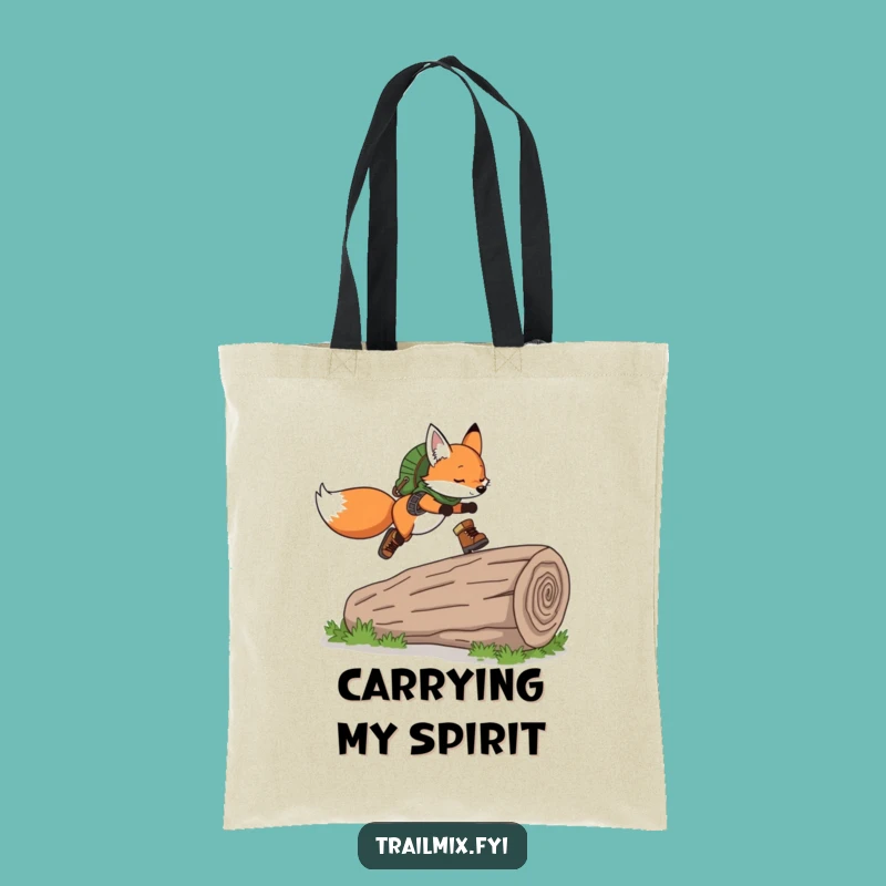 Funny Fox Hiking Boots Tote Bag: Carry Your Adventures, Practical Funny Gift