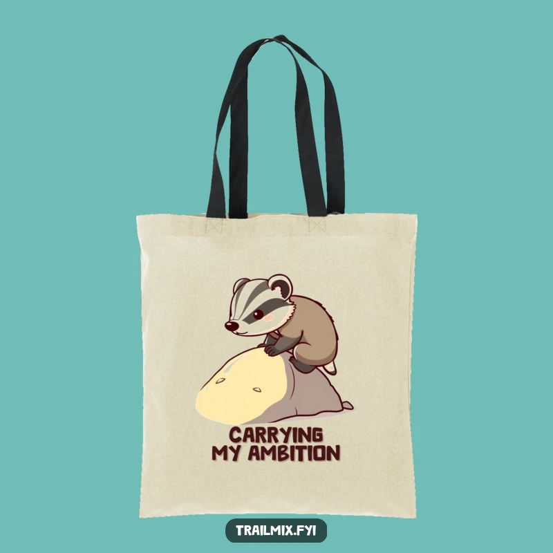 Funny Determined Badger Adventure Tote Bag - Humorous Everyday Carry