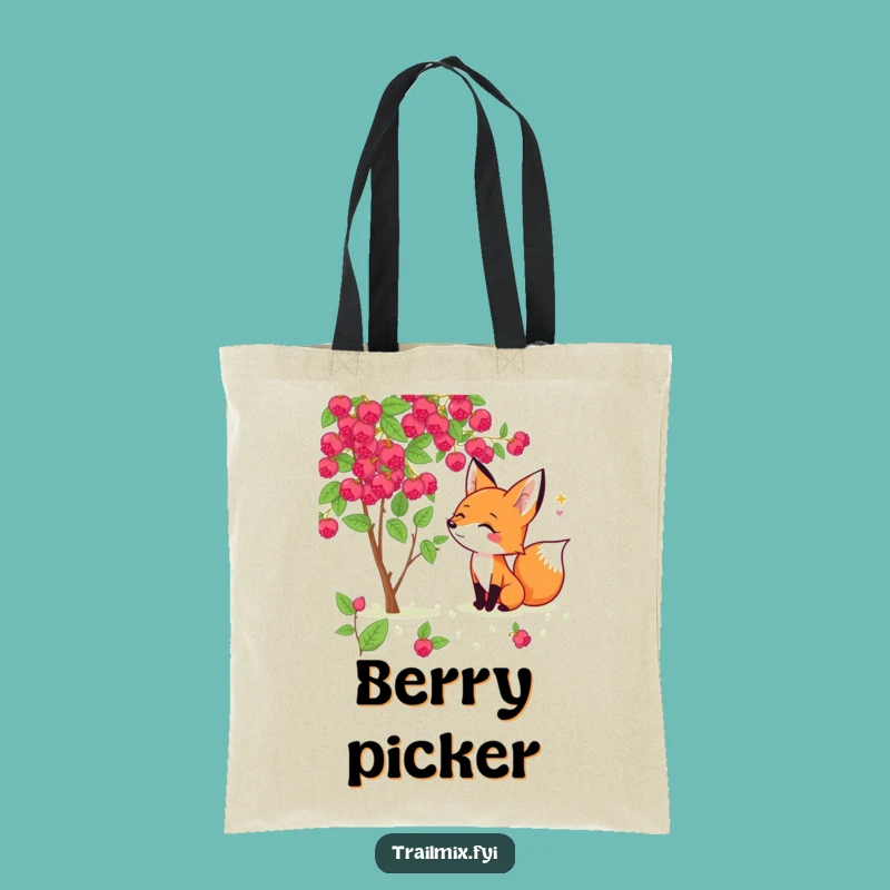 Funny Fox Berry Sniffing Tote Bag: A Hilarious Carry-All for Snacks