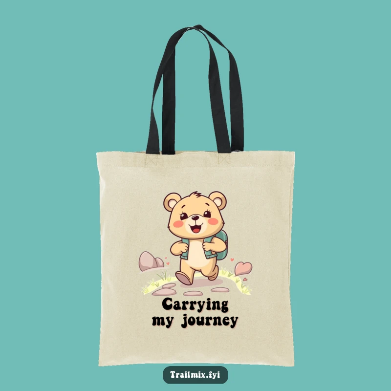 Funny Happy Bear Tote Bag - Backpack Journey Carrier for Explorers