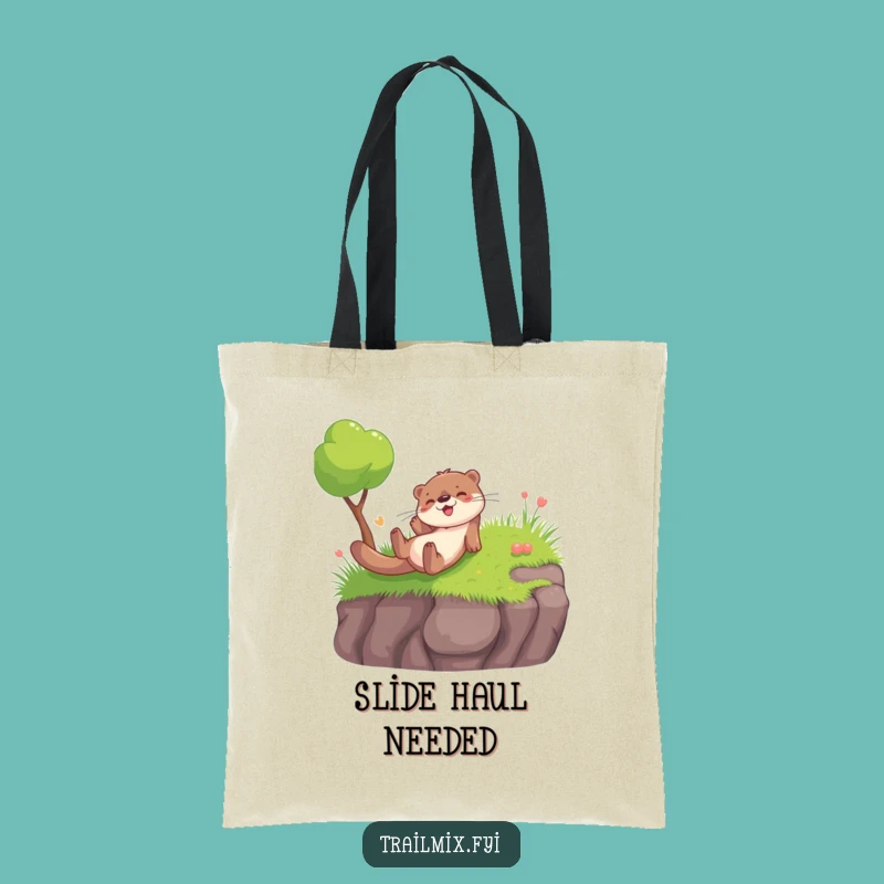 Funny Otter Slide Tote Bag: Carry Your Fun Wherever You Go