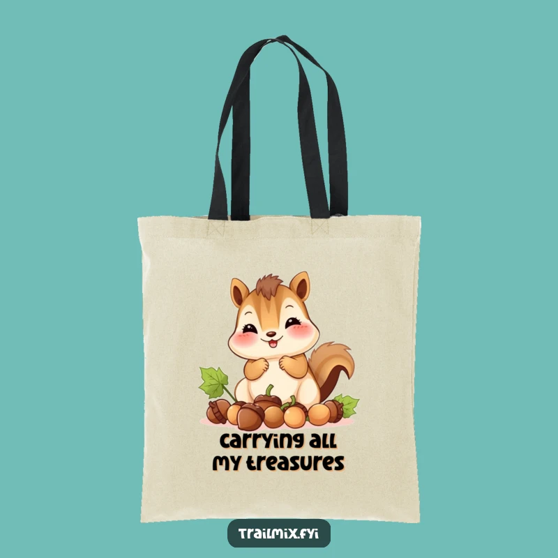 Funny Smiling Chipmunk Tote Bag: Carry Your Treasures with Humor