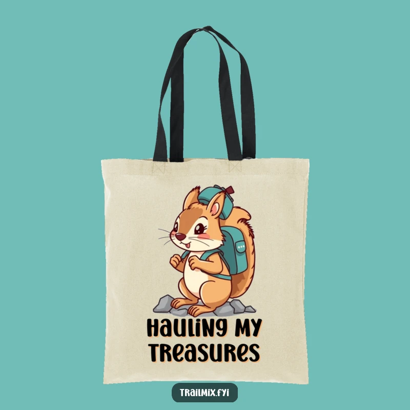 Funny Squirrel's Climb Tote Bag - Determined & Hilarious Gift