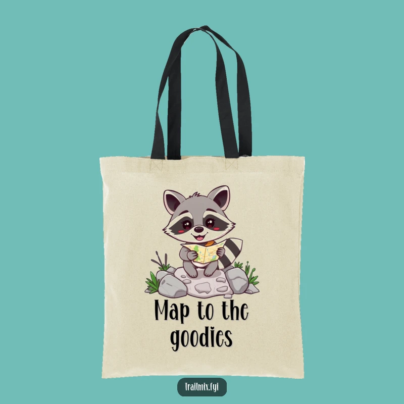 Funny Raccoon Map Tote Bag - Hilarious & Practical Navigator Gift