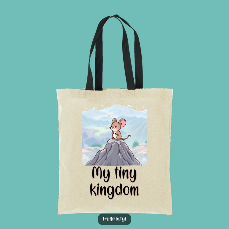 Funny Mouse Mountain Tote Bag: Durable Bag for Essentials, Tiny Explorer Design, Perfect Gift