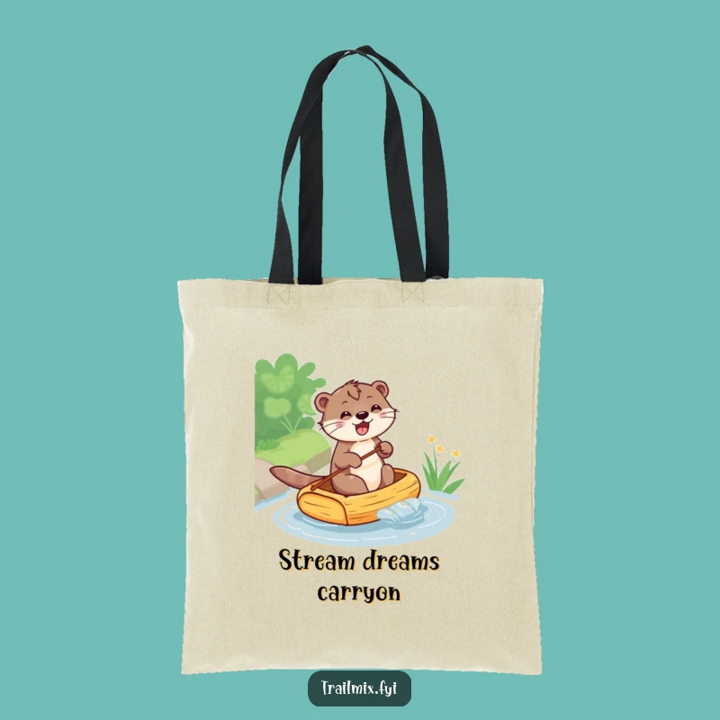Funny Otter Rafting Tote Bag: Durable and Humorous Carry-All for Essentials